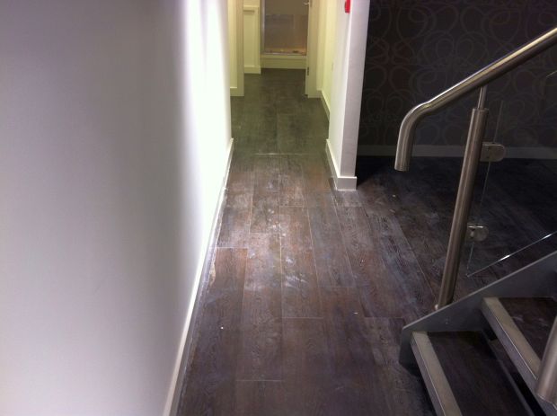 Karndean floor before cleaning