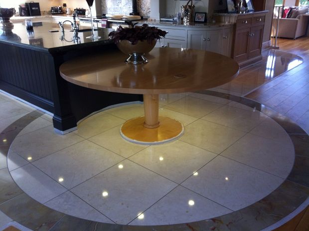 Porcelain floor after cleaning