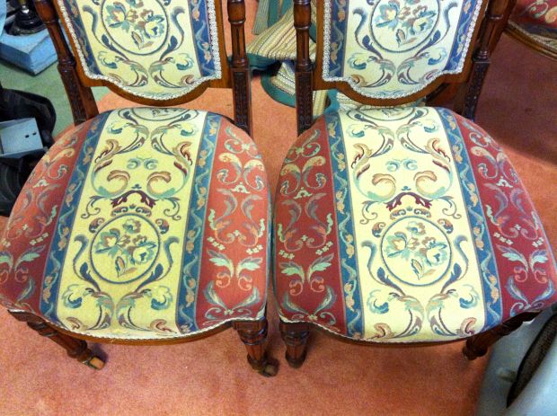 Dining chairs cleaned - before and after